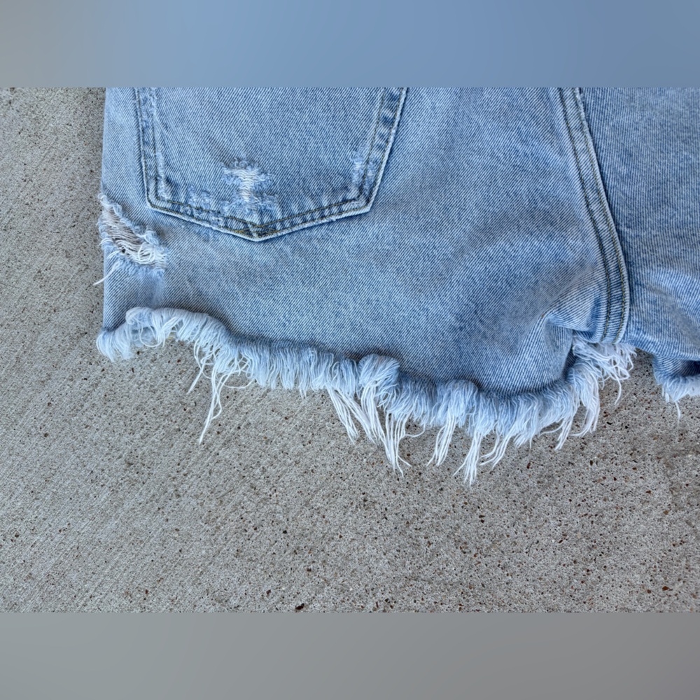 Agolde Parker Blue Jean Shorts - Picture 7 of 7
